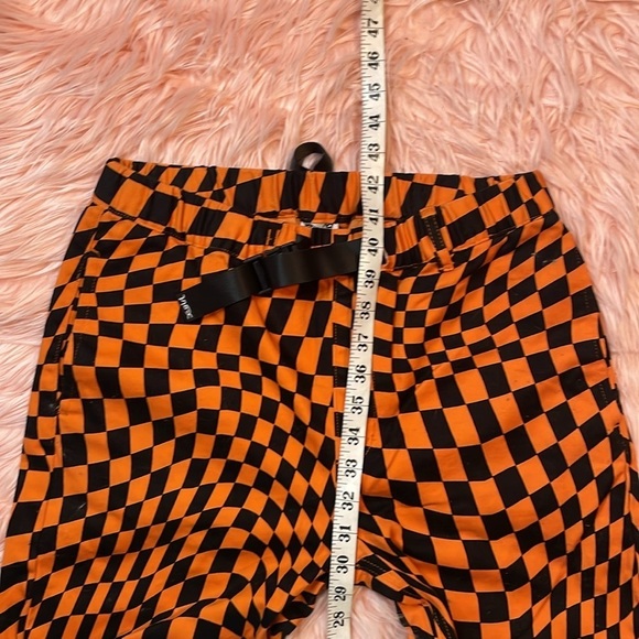 X-Girl Orange & Black Checker Print High Rise Pants Size‎ Medium - Picture 9 of 9
